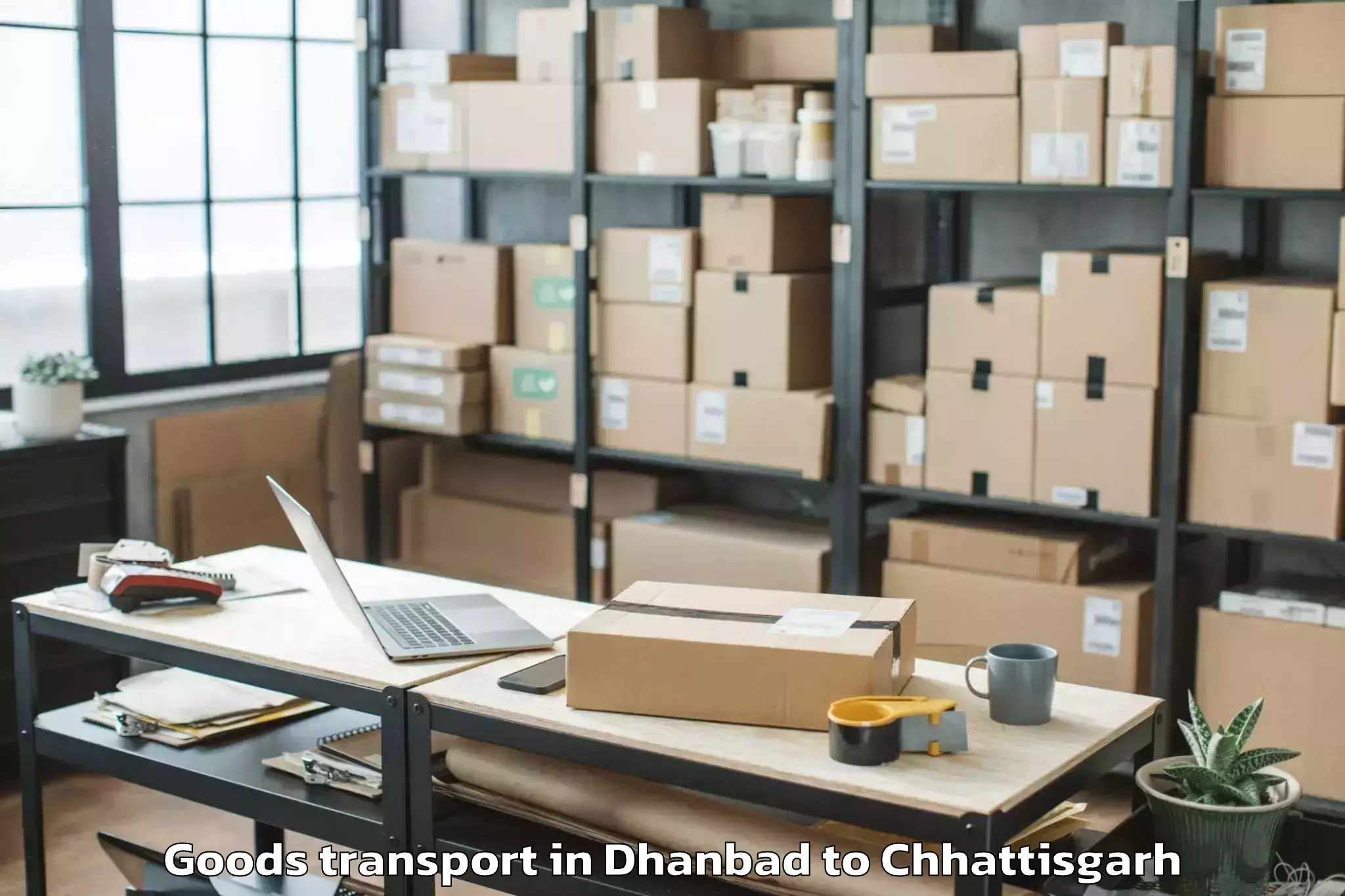 Book Dhanbad to Durg Goods Transport Online